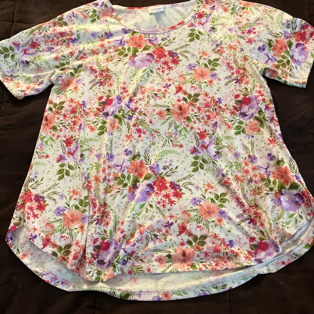 LuLaRoe XL Floral Women's Top - Multicolor. Excellent condition.
